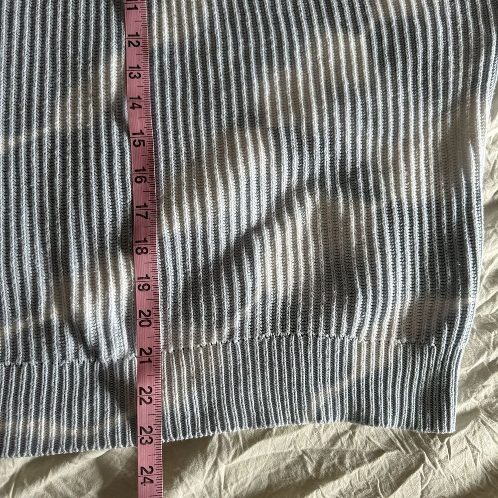 Pistola Eve Cropped Sweater Blue White Tye Dyed Chunky Knit Cotton Womens Large - Picture 9 of 9